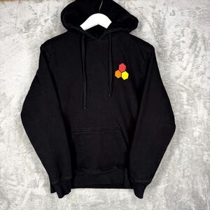 Channel Islands Hoodie Men Small Classic Hex Black Pullover Organic Cotton Surf
